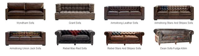 Chesterfield bőrkanapé