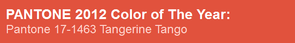 2012 trendszíne a Tangerine Tango