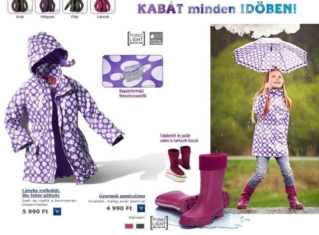 Esőkabát és gumicsizma a Tchibo üzletekben és webshopban