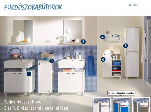 Fürdőszoba bútor a Tchibo üzletekben és webshopban