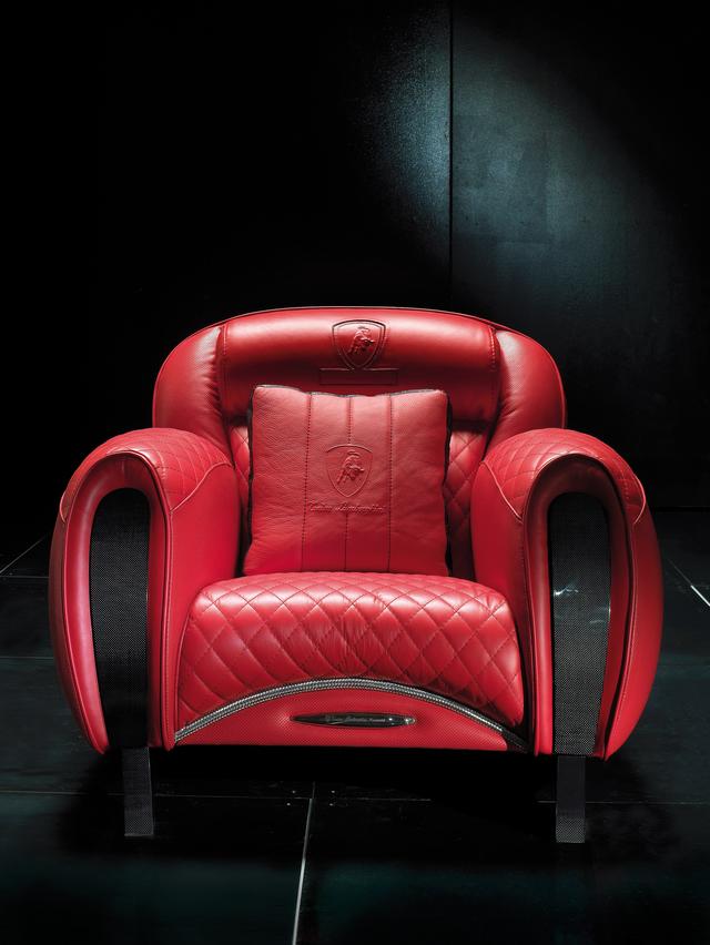 Tonino Lamborghini piros bőr fotel 