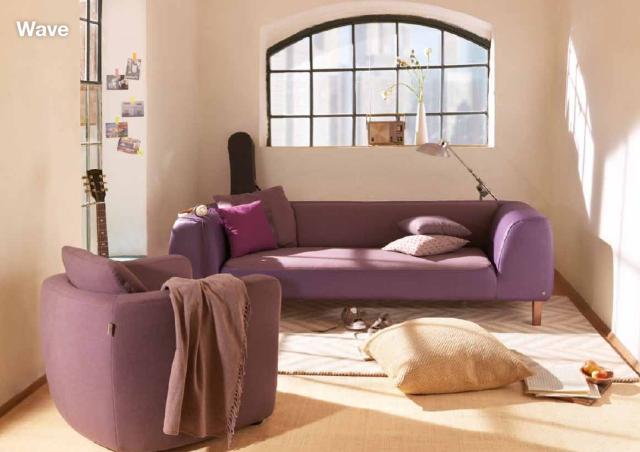 Tom Tailor lila kanapé és fotel