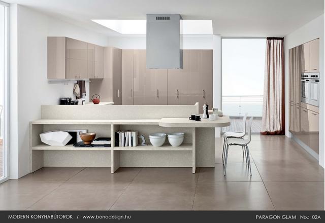 Colombini Paragon Glam olasz konyhabútor reggeliző pulttal