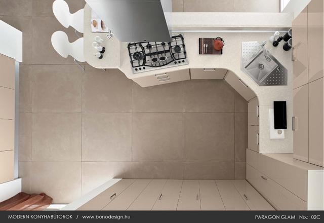 Colombini Paragon Glam olasz ergonómikus konyhabútor