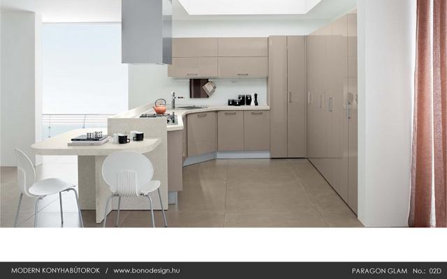 Colombini Paragon Glam olasz konyhabútor világos barna