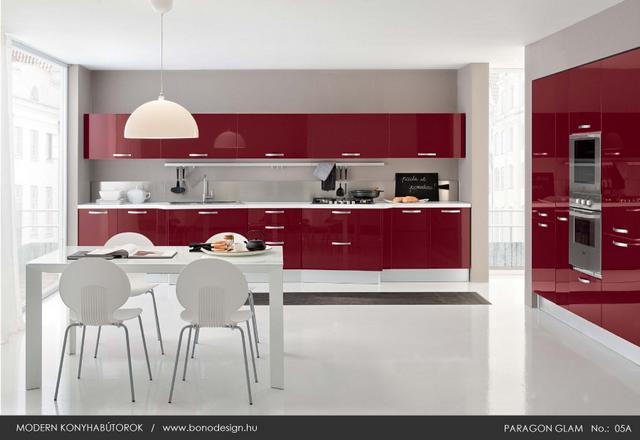 Colombini Paragon Glam olasz konyhabútor piros