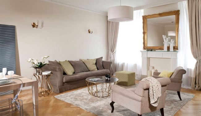 Lakberendezés franciás stílusban nappali