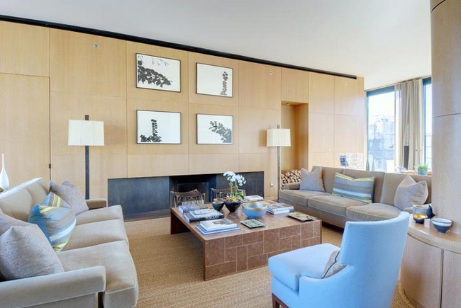 Modern amerikai nappali beépített szekrényekkel