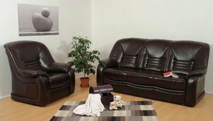 Firenze klasszikus bőr ülőgarnitúra fotel, kanapé ággyá alakítható