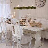 Shabby chic stílusú hófehér étkező Shabby chic stílusú hófehér étkező