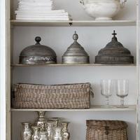 Shabby chic stílusú nyitott polc Shabby chic stílusú nyitott polc