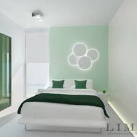 Zöld és fehér hálószoba ötlet