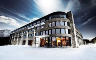 Kívül-belül palaburkolat a norvég Skifer Hotelben