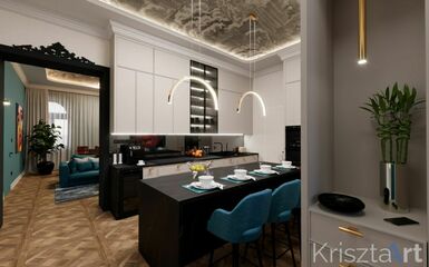 Különleges lakás a filmiparban dolgozó házaspár részére Budapest VI. kerületében