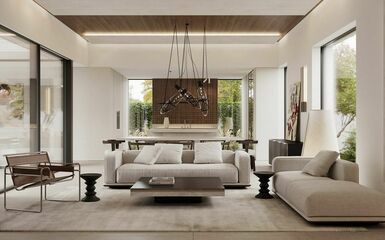 Ízléses családi otthon visszafogott stílusos részletekkel, átgondolt térszervezéssel és földszínekkel